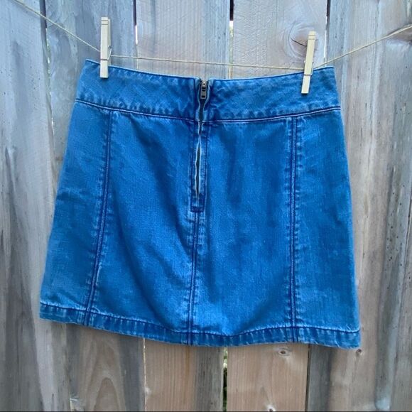 Free people denim mini skirt size 6 - Picture 3 of 7